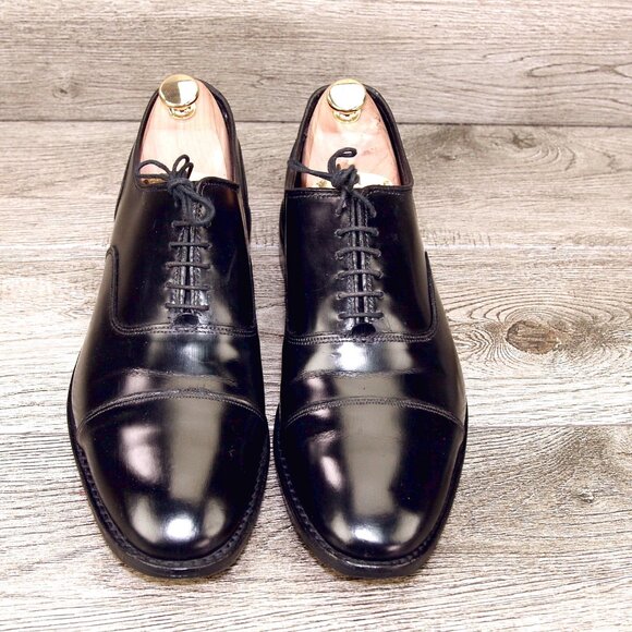 Allen Edmonds BOND STREET Cap Toe Oxford 9 D Black * add $15 new Trees - Picture 2 of 13